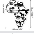 thumbnail image 2 of HELLOYOUNG African Map Animal DivisionMetal Wall Decoration Black Wall Hanging Modern Silhouette Wall Art Metal Pictures for Home Hallway  World Geography Enthusiasts' Favorite, 2 of 7