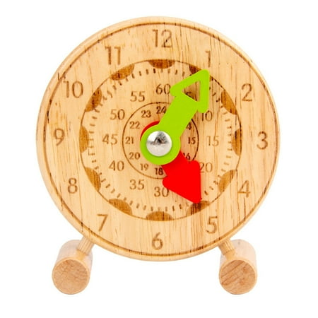 

Teaching Clock Early Education Puzzle Wooden Colorful Toy for Kids Child Digital