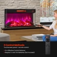 thumbnail image 2 of Gymax 36 Inches 3-Sided Glass Electric Fireplace w/ Remote Control Thermostat 9H Timer, 2 of 8