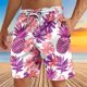 thumbnail image 2 of Pantalones Cortos Casuales de los Hombres Impresos Pantalones de Playa con Cordón de Bolsillo Deportivos, Poliéster Ligero para Primavera Verano Al Aire Libre Y Diario, 2 of 8