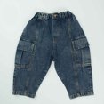 thumbnail image 2 of MEZZALL Child Toddler Boys Girls Denim Pants Casual Solid Color Holiday Trousers Soft Baby Wear, 2 of 4