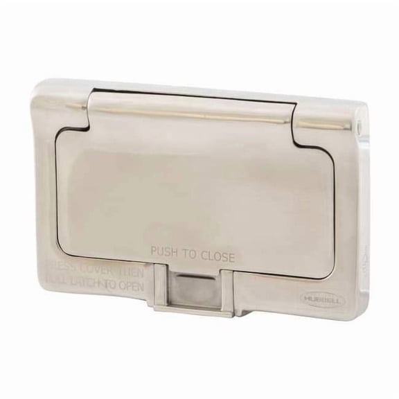 Hubbell Wiring Device-Kellems Weatherproof Wall Plate,Silver HBLSS264X