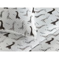 thumbnail image 3 of Ambesonne Giraffe Quilted Bedspread Set 3 Pcs, Minimal Animal Themed Print, Twin, Taupe Coconut and White, 3 of 4