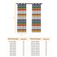 thumbnail image 6 of Fsddascl Orange Blue Striped Blackout Curtains for Bedroom/Living Room, Thermal Insulated Kitchen Curtains, Farmhouse Vintage Stripe Grommet Darkening Window Treatment Drapes 52"x63"x2, 6 of 6