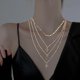 thumbnail image 5 of collar en capas,Gargantilla en capas delicadas a la moda,Collar largo en capas Cruz colgante Mujeres Niñas,Collares en capas Regalos de cumpleaños Chicas adolescentes,Accesorios de disfraz de Zulema collar en capas, 5 of 8