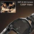 thumbnail image 2 of Glossy AI Smart Sunglasses with Camera – 8MP 4K 1200P Video Record, 0.1s Real-Time Translation Glasses | UV400 & Anti-Blue Light, Unisex Bluetooth Glasses | Outdoor AI Glasse (Sunglasses), 2 of 7