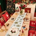 thumbnail image 6 of Xuniizn Christmas Tablecloth Wrinkled Cheesecloth Christmas Tablecloths - 72x13" Bohemian Christmas Table Cloth Rectangular Table Cover for Holiday, Wedding Party Christmas Decorations for Home, 6 of 7