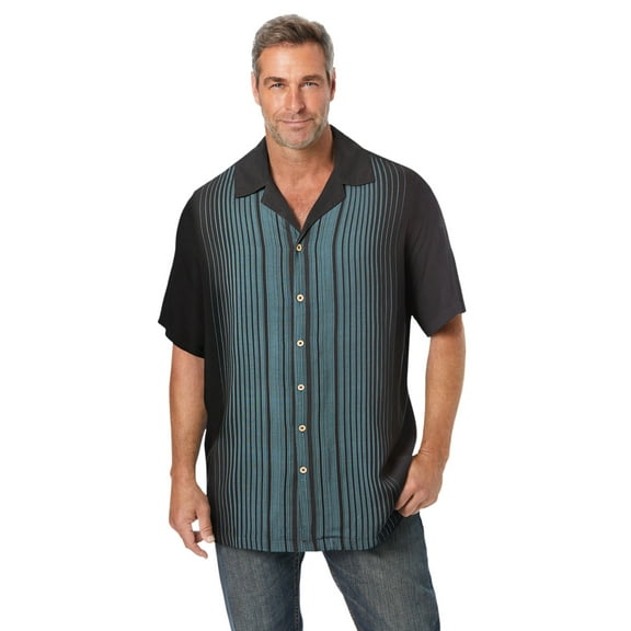 KingSize Men's Big & Tall Colorblock Camp Shirt