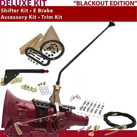 American Shifter 700R4 Shifter Kit 16 in. E Brake Cable Clamp Clevis Trim Kit for CF866