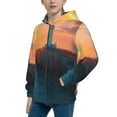 Sigee Lighthouse At Sunset Coast for Teenage Zip Up Hoodies Long Sleeve