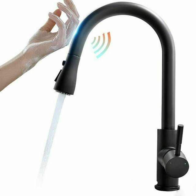 Sensor Touch Kitchen Sink Faucet Pull Down Sprayer Swivel Mixer Tap