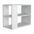 thumbnail image 2 of Modern Rio Verde Side Table in White with Melamine Shelves, 2 of 7