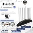thumbnail image 4 of Zion Judaica Large LED Electric Hanukkah Menorah - New Classic Black & Silver Arch Style Hanukkiah 14" Wide x 12.5" Tall Sleek Landscape Minorah - Chanukah Lights Decorations, 4 of 7