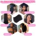 thumbnail image 3 of Extensiones de cabello HLSK Afro Kinkys Bulk Human Hair 20 cm 45 g, 3 of 6