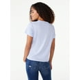 thumbnail image 3 of Free Assembly Women's Ringer Tee with Short Sleeves, Sizes XS-XXXL, 3 of 7