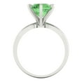 thumbnail image 4 of 2.5 ctw Solitaire Anniversary Ring for Women | Round Cut Simulated Green Diamond | Hyperallergenic Solid 18K White Gold, 4 of 5