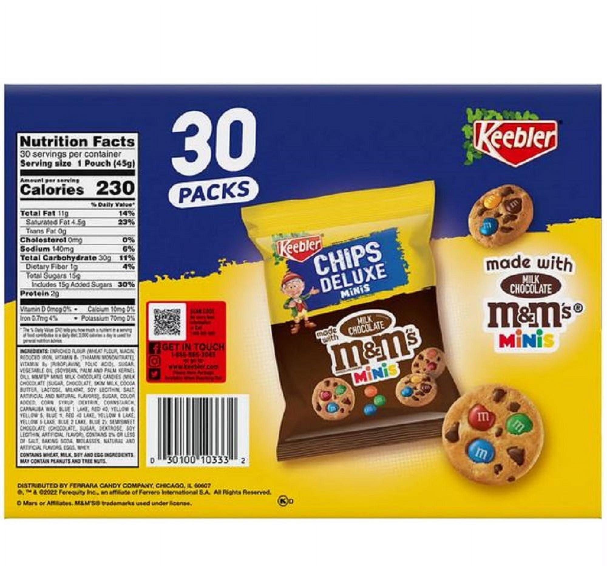 Keebler Chips Deluxe M&M Minis (1.6 oz., 30 pk.)