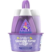 Johnson's Sleepy Time Baby Gift Set with Relaxing NaturalCalm Aromas, Bedtime Baby Essentials, Hypoallergenic & Paraben-Free, 4 Items