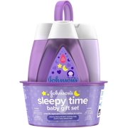 Angle View: Johnson's Sleepy Time Baby Gift Set with Relaxing NaturalCalm Aromas, Bedtime Baby Essentials, Hypoallergenic & Paraben-Free, 4 Items