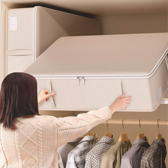 Iumwxz Underbed Storage Box Flat Household Drawer Seasonals Clothes Quilt Organizer Box Storage Box Underbed Storage Shenanigans home decor christmas clearance outdoors indoor