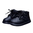 thumbnail image 2 of Bnwani Fleece Lined Boots for Toddler Girls Non-Slip Cold Weather Lace Up Warm Ankle Boots Black 24, 2 of 8
