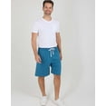 thumbnail image 5 of Real Essentials 3 Pack: Men's Cotton 9" French Terry Casual Lounge Sweat Shorts with Pockets (Available In Big & Tall), 5 of 7