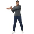 thumbnail image 7 of NEIKU Men's Winter Warm Fleece Jogging Pants Water Resistant With 3 Zipper Pockets Athletic Gym Workout Sweatpants Navy XL, 7 of 7