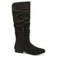 thumbnail image 2 of Dream Pairs Womens Wide Calf Faux Fur Slouchy Low Heel Side Zip Knee High Boots Blvd-W Wide/Calf/Black Size 8.5, 2 of 6