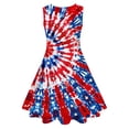 thumbnail image 6 of Aideaone Girls 4th of July Dresses Kids Sleeveless Sundress Independence Day Flag 4-13 Years, 6 of 7