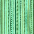 thumbnail image 1 of Ahgly Company Machine Washable Indoor Square Abstract Turquoise Blue Modern Area Rugs, 5' Square, 1 of 4