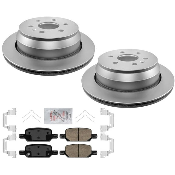 REAR GEO Coated Disc Brake Rotors & Ceramic Pads For GMC Canyon 2021-2022