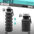 thumbnail image 2 of Collapsible Water Bottle, Flat Folding Camping silverware utensils, 2 of 8