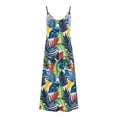 thumbnail image 4 of Ovzne Robes pour Femmes 2025 Robe Femmes Robes d'Été pour Femmes Imprimé Sans Manches Col Rond Robe Décontractée Longues Robes de Printemps Imprimée Liquidation, 4 of 5