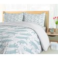 thumbnail image 5 of Ambesonne Bear Duvet Cover Sets, Swimming Polar Bears Sea, 2-King, Almond Green White, 5 of 7