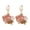 F, variant on Bee Three-Dimensional Earrings Sunflowers Earrings for Women Gold Honeycomb Hoop Earrings Cute Enamel Sunflowers Statement Jewelry Gift As Gift Fashion Jewelry