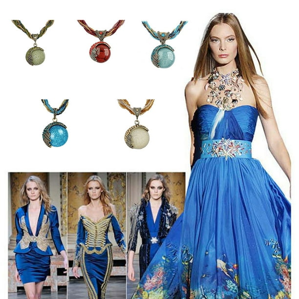 Necklace for shop collar dress