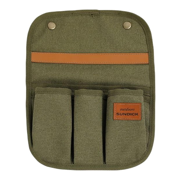 Organizador de reposabrazos para silla de playa con bolsillo lateral para acampar, picnic y sillón Verde
