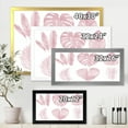 thumbnail image 4 of Designart 'Tropical Pink Watercolour Leaves On White I' Shabby Chic Framed Art Print, 4 of 4