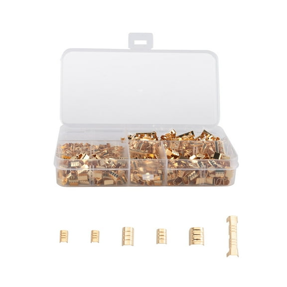 500Pcs U Shape Copper Ring Terminals Crimp Kit Non-Insulated Assortment Cable Wire Spade Electric Butt Connector 454TABC