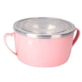 thumbnail image 3 of 304 Stainless Steel Toddler Bowl with Double Layer Heat Insulation, Cartoon Design, Lid and Handles - Feeding Tableware（1400ml）, 3 of 6