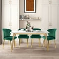 thumbnail image 6 of MOJAY Modern Velvet Dining Chair Set of 2 with Tufted Backrest and Golden Legs, Green, 6 of 11