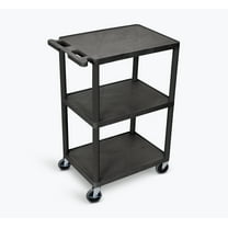 FSE 373-HE42-B Utility Cart - 3 Shelves Structural Foam Plastic