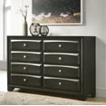 thumbnail image 6 of Asger Wood Bedroom Set with Upholstered Storage Bed, Dresser, Mirror, Nightstand, Queen Size, Antique Gray Finish, 6 of 9