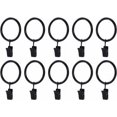 thumbnail image 1 of y 20pcs Black Curtain Rings with Clips Metal Curtain Clips Hook，4.0mm×45mm, 1 of 5