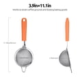 thumbnail image 2 of 18/8 Stainless Steel Mesh Strainer: U-Taste 3.9 Inch Kitchen Fine Mesh Sieve Food Colander with Riveted Sturdy Silicone Handle and 30 Mesh Hole for Straining Flour, Pasta, Fruit, Quinoa (Orange), 2 of 10