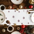 thumbnail image 3 of Merry Christmas Cotton Linen Table Runner Christmas Snowman Snowflakes Tree Dining Table Runners for Home Decor Party Dining Room Restaurant Kitchen Party 13" x 90", 3 of 9