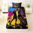 thumbnail image 3 of Erosebridal Colorful Splashing Ink Twin Sheet Sets,Boys Ball Games Bedding For Kids 3pcs, 3 of 6
