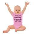 thumbnail image 3 of Shh Im Watching the Game with Dad Romper Boys or Girls Infant Baby Brisco Brands 24M, 3 of 7