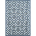 thumbnail image 3 of Safavieh Courtyard Lavern Geometric Indoor/Outdoor Area Rug, Blue/Beige, 4' x 5'7", 3 of 9