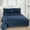 Navy, variant on Skylinewears Bed Sheets Set Deep Pocket 4-Piece Set Plain 4 PC Brushed Microfiber Bedding Sheet Set White Queen